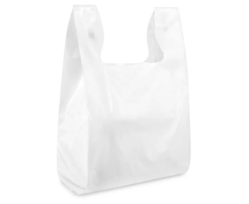 WHITE T-shirt Bag HDPE