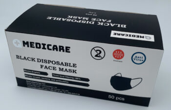 BLACK Medicare Face Mask 10 Boxes